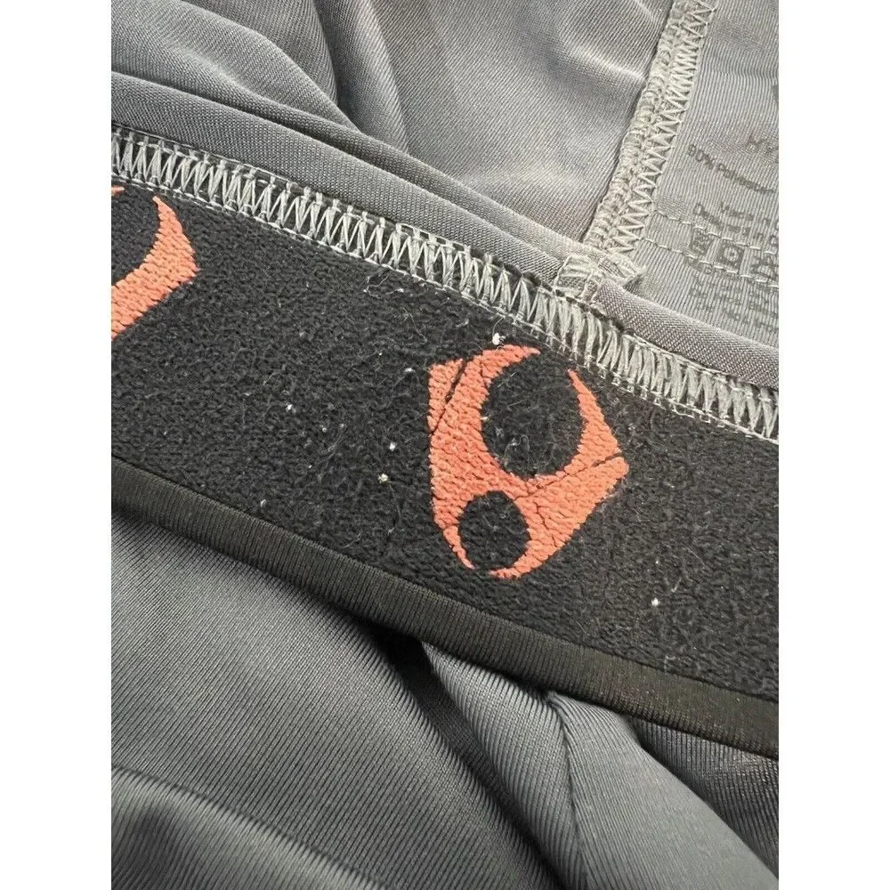 Hylete Large Long Gym Shorts Gray Orange